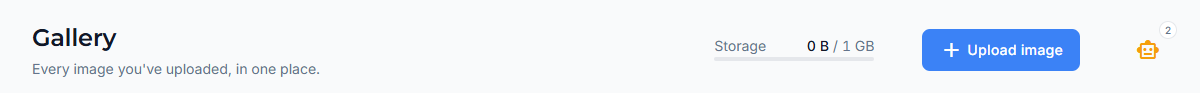 Gallery is the entry point for uploading reusable document images.