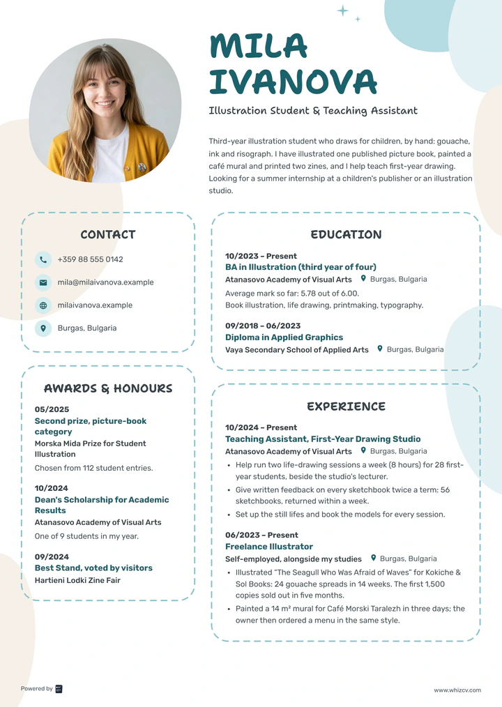 CV template preview: Doodle